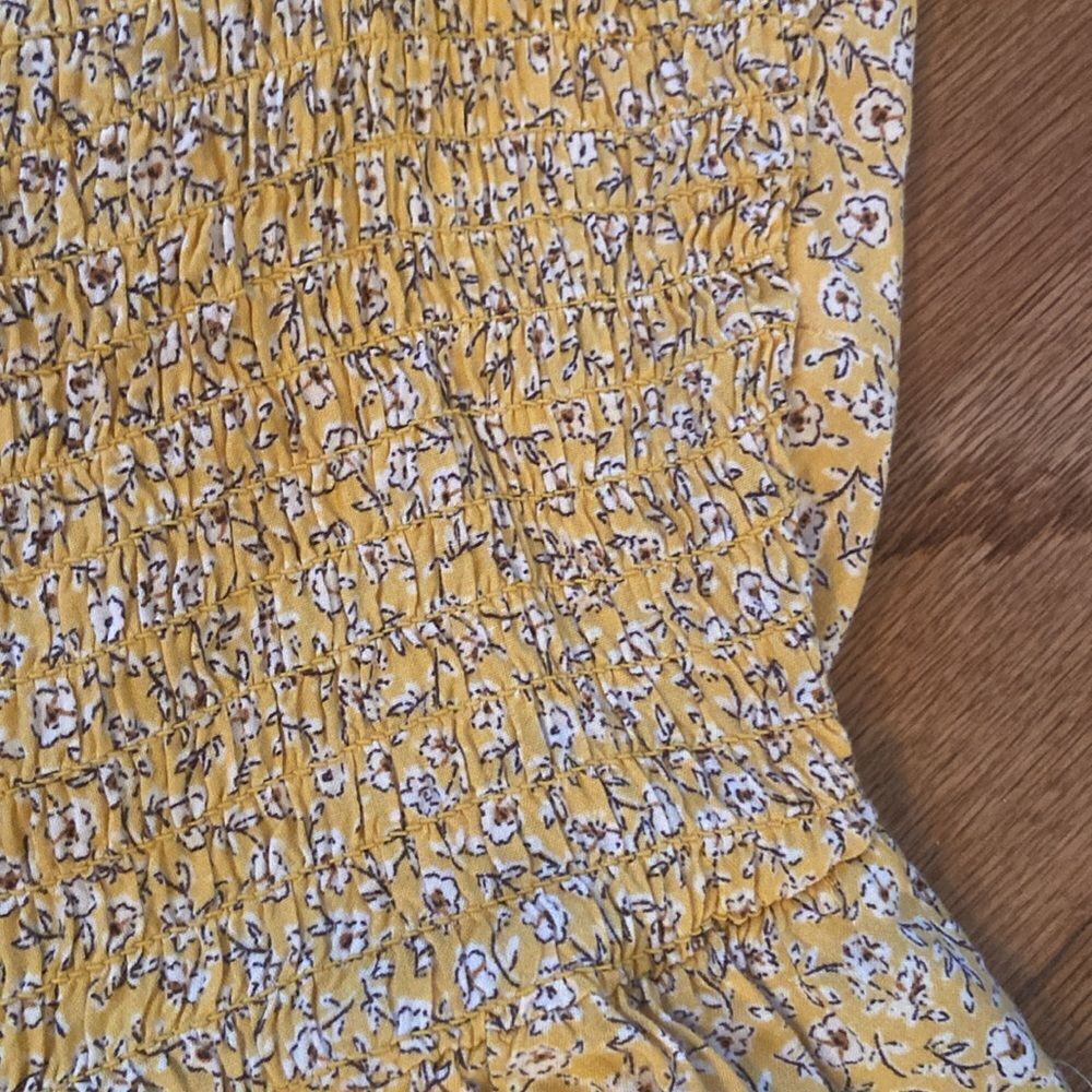 June & Hudson romper, yellow, white, black and copper size medium - Picture 10 of 11